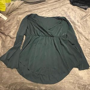 3x, dark green, long sleeve, shein